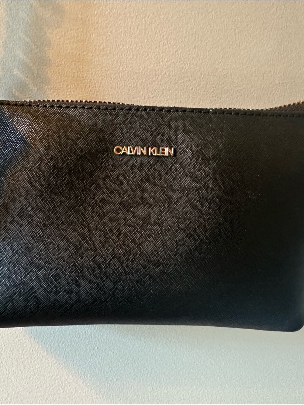 Calvin Klein Black Mini Purse with Gold Logo